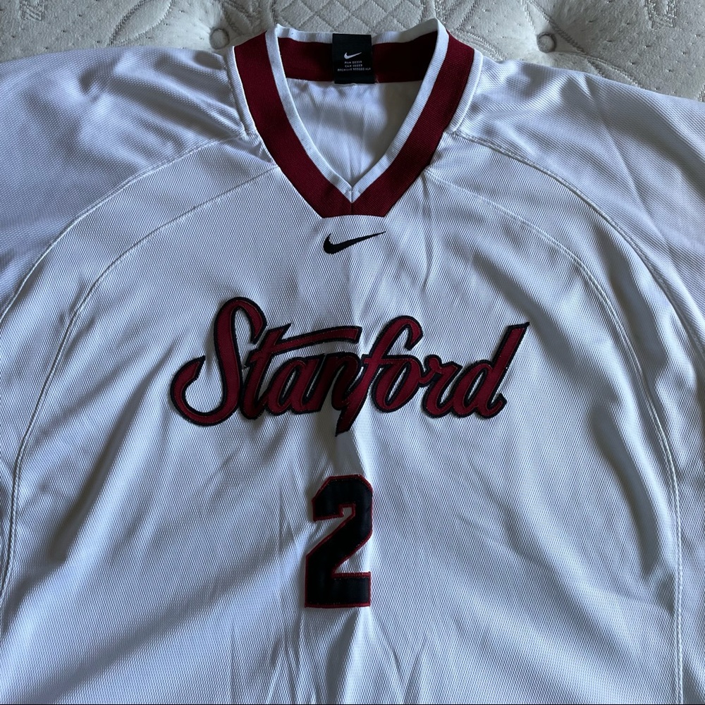 Stanford Nike White & Cardinal Red Volleyball Jersey
